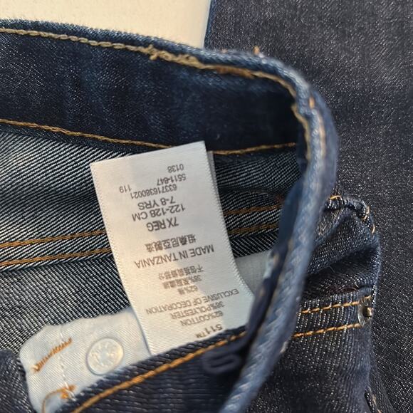 Levi's 511 Slim Dark Wash Blue Denim Jeans Size Youth 7 X - Picture 5 of 5